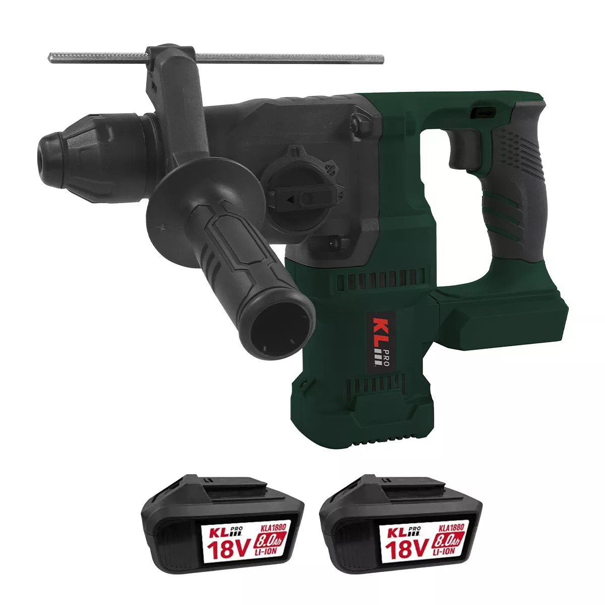 Перфоратор аккумуляторный KLPRO KLPM18BH-80 бесщеточный 18 В 2x8.0 Ач KLPM18BH-80