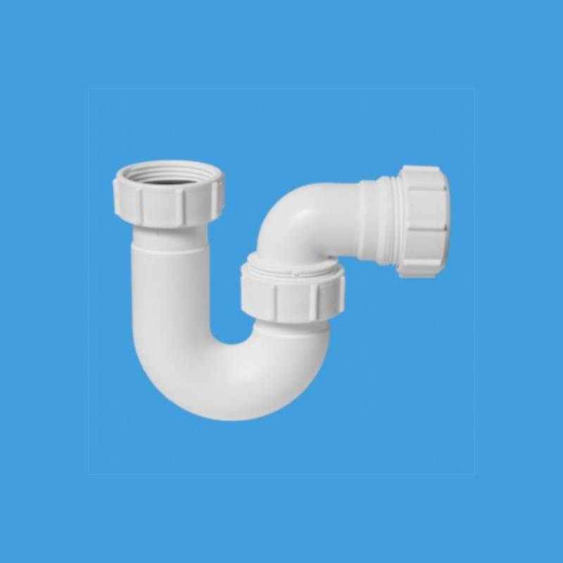 Сифон трубный McAlpine P-образный 1 1/4 х 32 мм без выпуска MRBD1