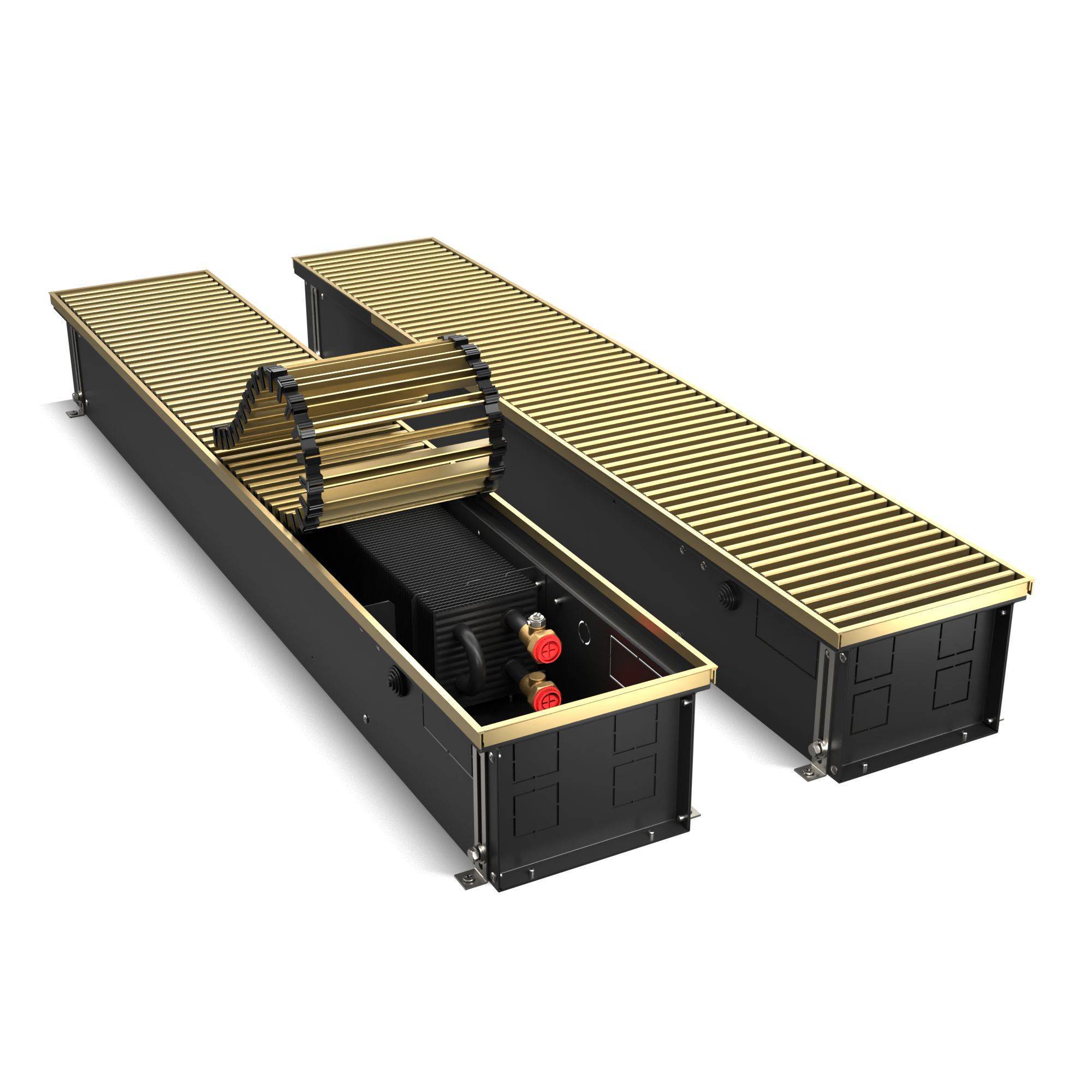 Конвектор внутрипольный Royal Thermo ATRIUM 150x200x1000 мм золото НС-1493107