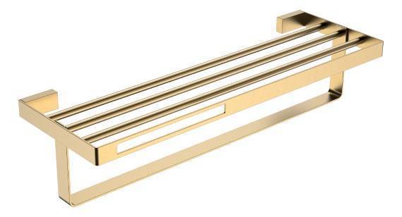 Полка для полотенец Boheme Q подвесная золото матовое 10947-MG