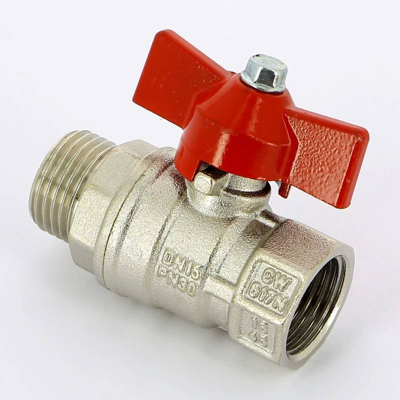 Кран шаровой Uni-Fitt VIVO 1/2 НВ бабочка 101T2000