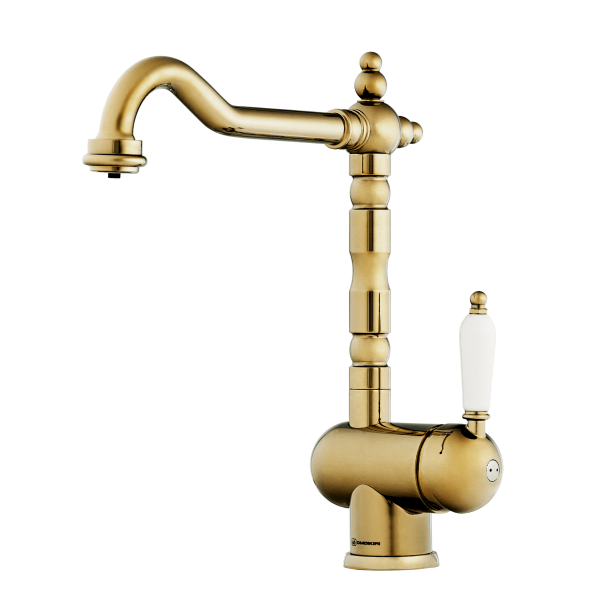 Смеситель для кухни с подключением фильтра Omoikiri Kyoto 2 Plus-AB-022 античная латунь 4994349