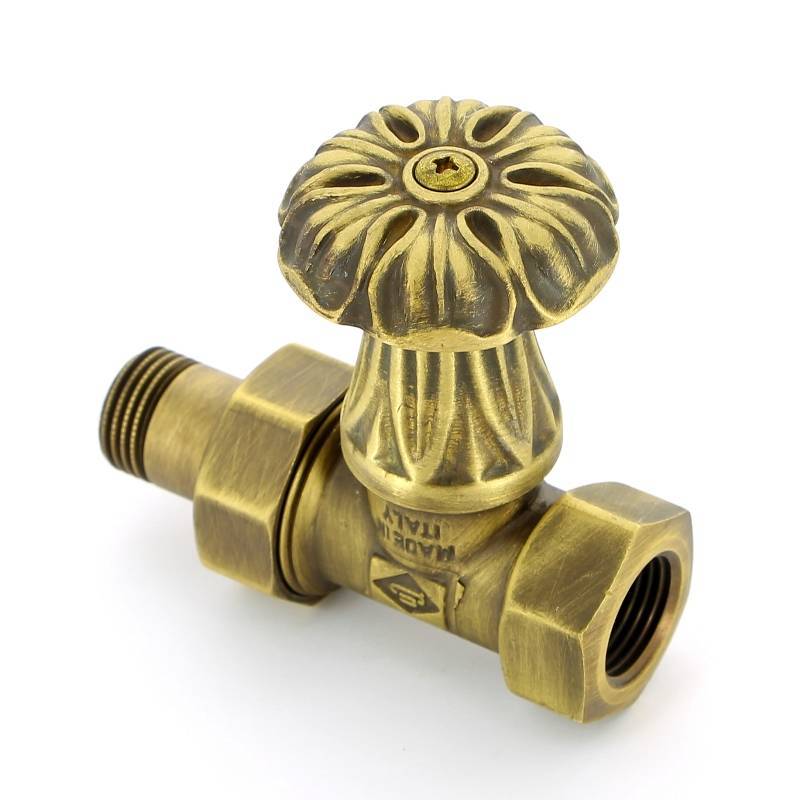 Вентиль радиаторный ручной Carlo Poletti Artistic 1/2 НВ прямой бронза V67710MA