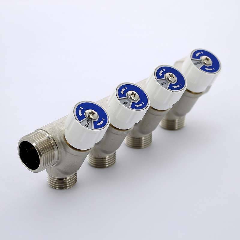 Коллектор с вентилями Uni-Fitt 3/4 4 выхода 1/2 40 мм 400N3240