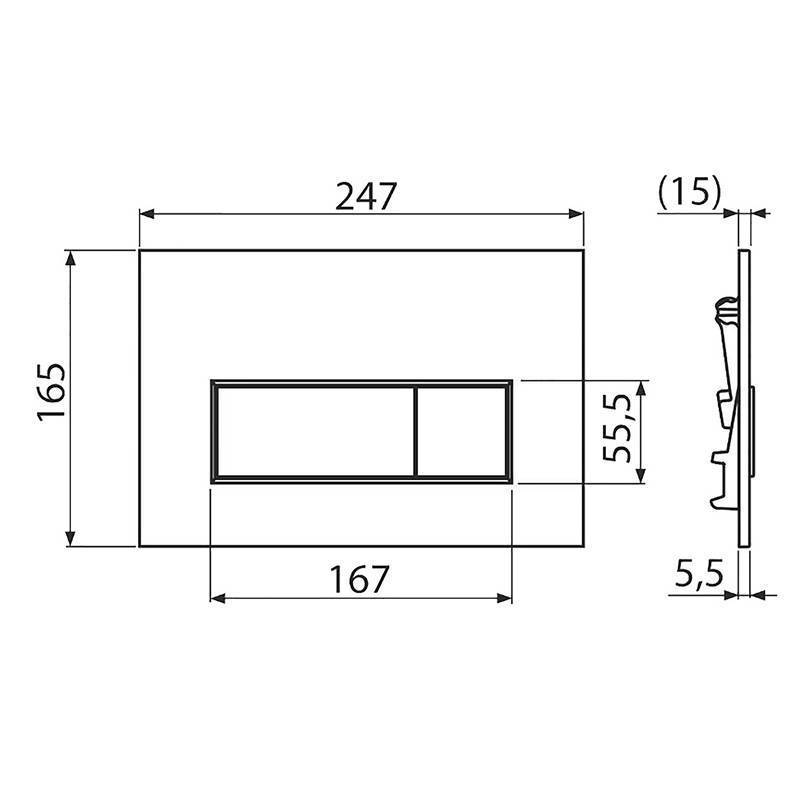Кнопка смыва Alcaplast M578 черный матовый M578
