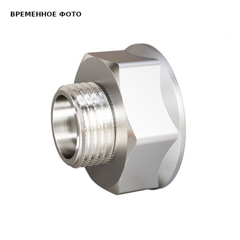 Переходник LD 1 1/2x1 1/4 НВ латунь никелированная LD.67.509.40х32