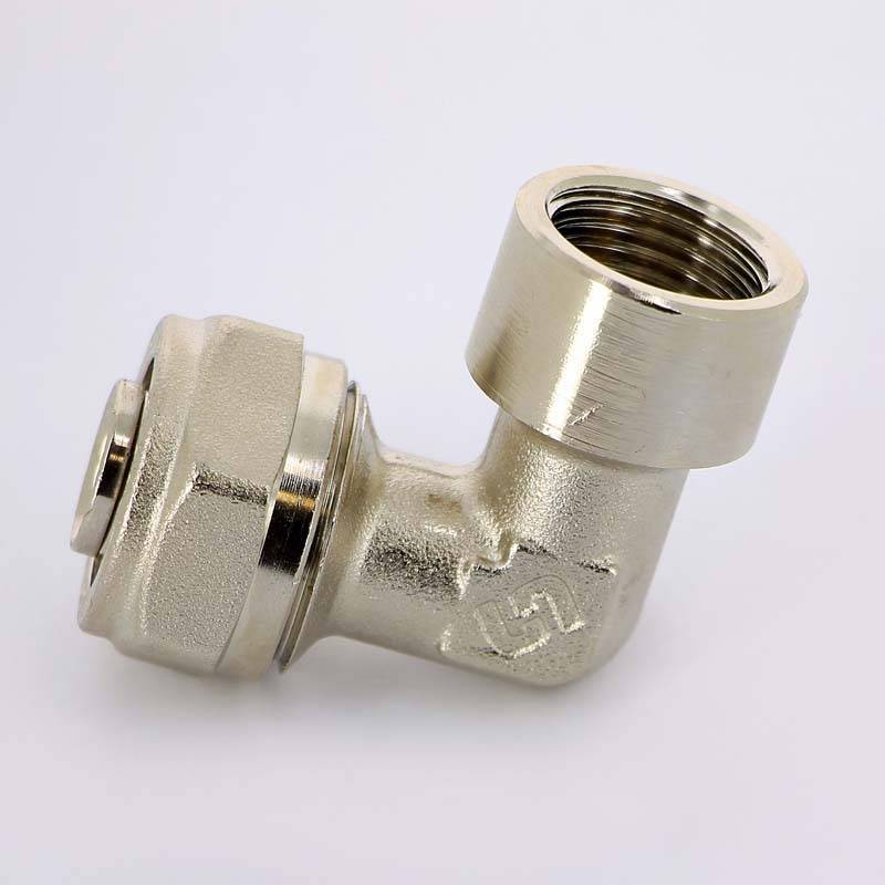 Угольник обжимной Uni-Fitt никелированный 20х1/2 ВР 664N7200