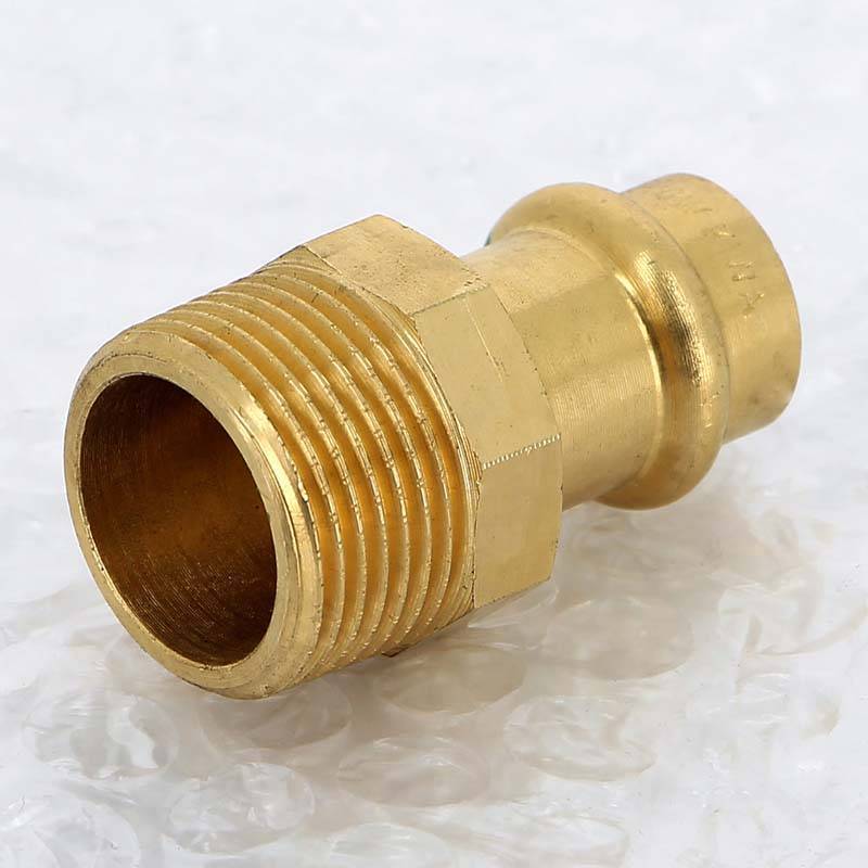 Муфта пресс с наружной резьбой Viega Sanpress 15 мм х 3/4 бронза 287764