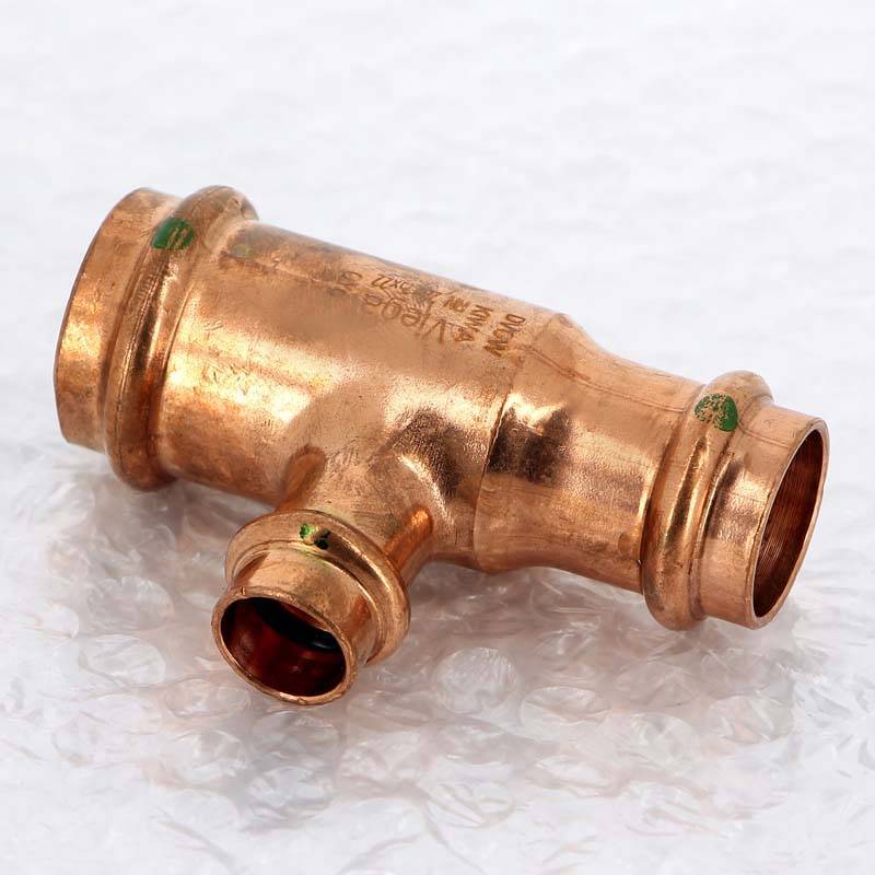 Тройник пресс медный Viega Profipress 28x15x22 мм 324841