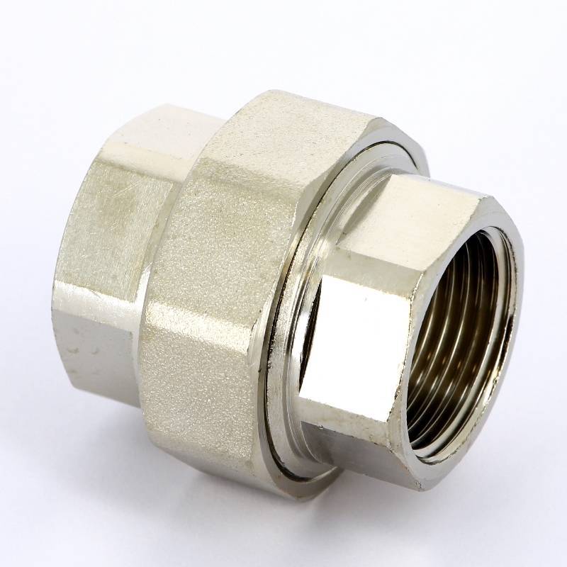 Разъемное соединение Uni-Fitt 1 ВР-ВР с прокладкой O-ring никелированное 655N4000