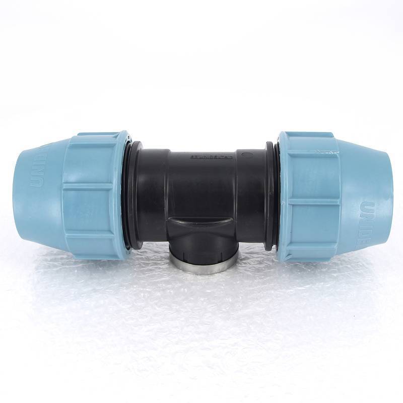 Тройник компрессионный Unidelta для труб ПНД 63х1 1/2 ВР 1007064006