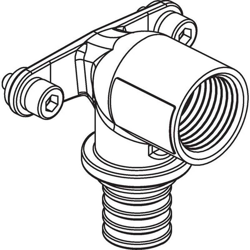 Водорозетка надвижная удлиненная REHAU RAUTITAN MX 16х1/2 мм с креплением 11384411001