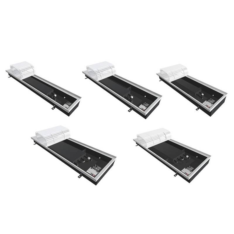 Конвектор парапетный Wilma Vitron 90x290x2500 мм с вентилятором ВКВП.90.290.2500.2ТГ.БД.Лев.