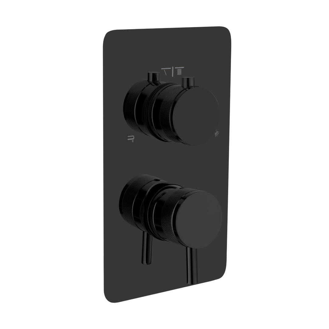 Смеситель термостатический встраиваемый Boheme Cell на 3 потребителя с внутренней частью shine gun metal 135-3-SGM