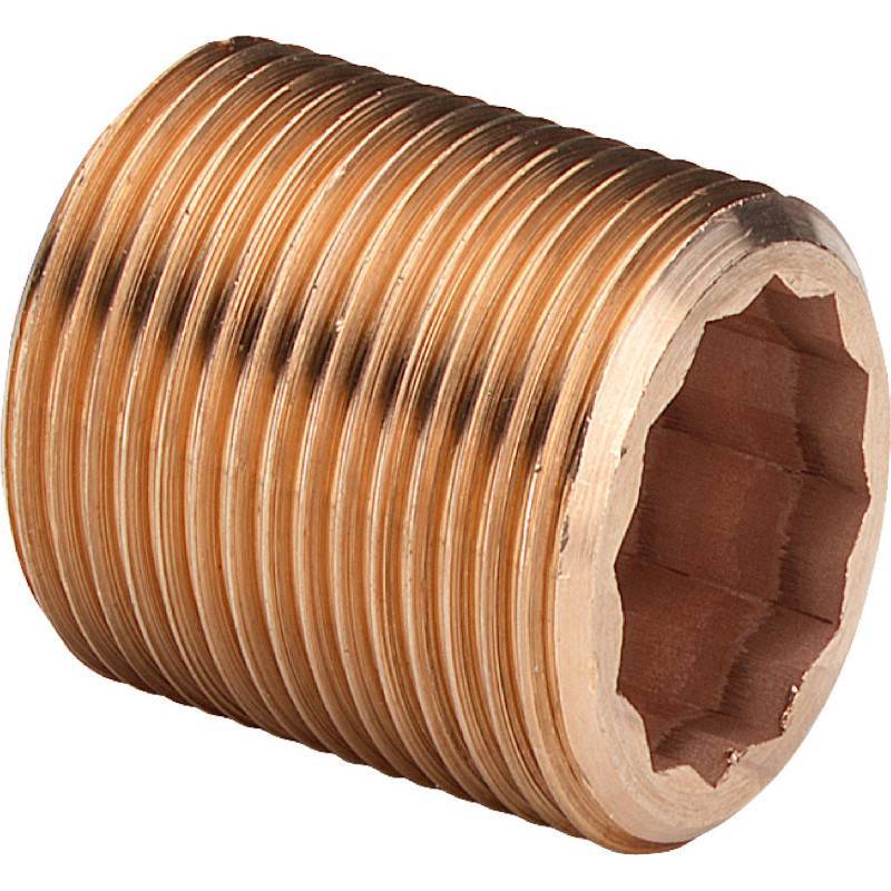 Сгон сплошной Viega 1/2 x 80 мм бронза 319359