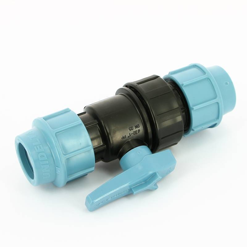 Кран шаровый компрессионный Unidelta 32x32 ПНД 1070032000001