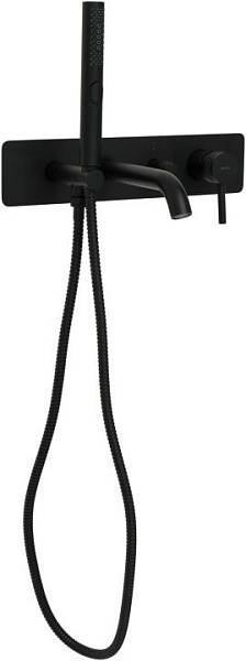 Смеситель для ванны с душем Allen Brau Priority излив 27.7 см черный матовый 5.31006-31