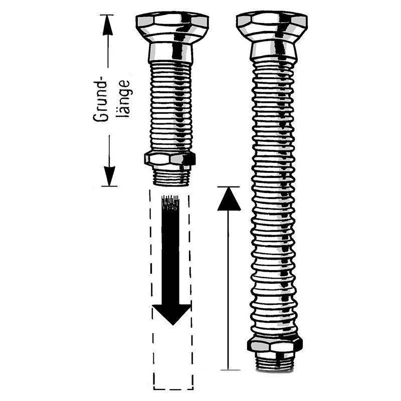 Соединение гибкое Meibes Inoflexi DN15 75-130 мм M46004