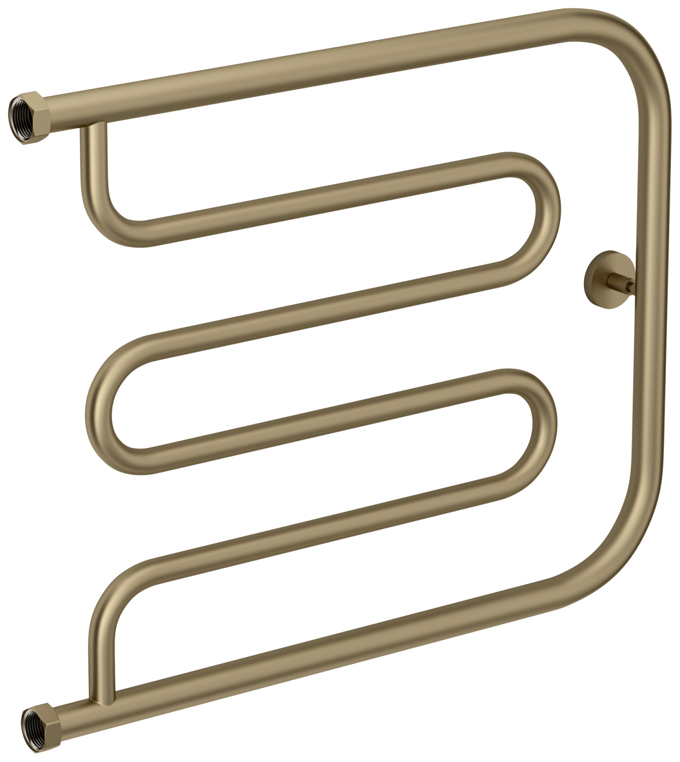 Полотенцесушитель водяной Сунержа Лира 660x536 мм золотой шёлк матовый 32-4011-5065