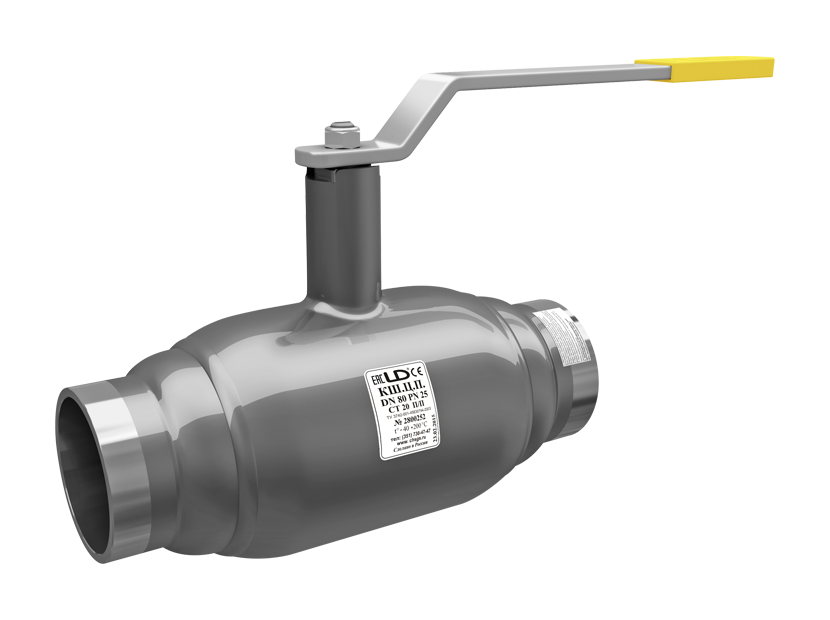 Кран шаровой стальной LD Ду 65 Ру 25 приварной полнопроходной 1292264