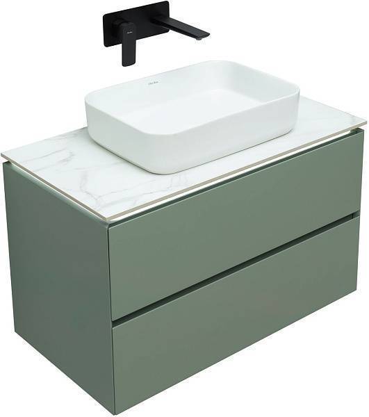 Тумба под раковину Allen Brau Infinity 85 см зеленый/серый 1.21001.CGM