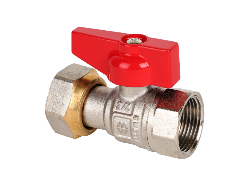 Кран шаровой латунный MVI Ду 15 PN 25 ВР-накидная гайка бабочка BL.612.04