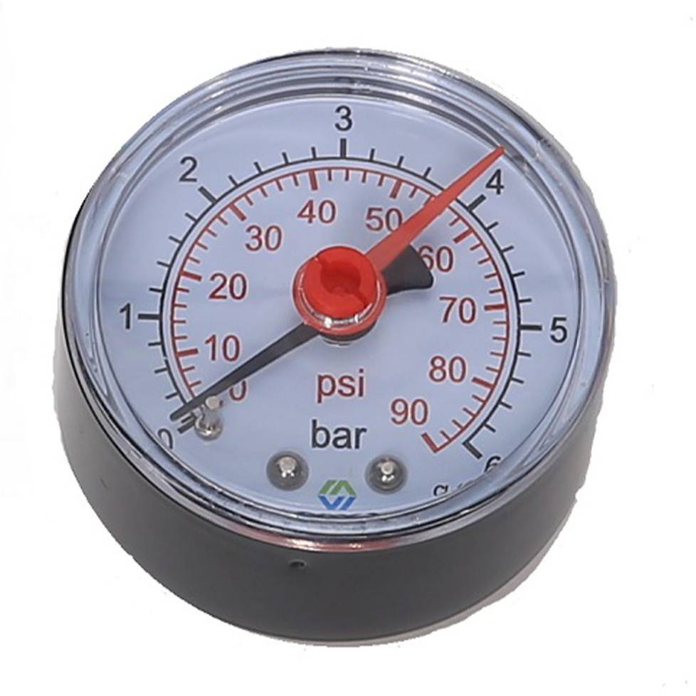 Манометр аксиальный MVI 6 бар 50 мм 1/4 MAN-A-50-06