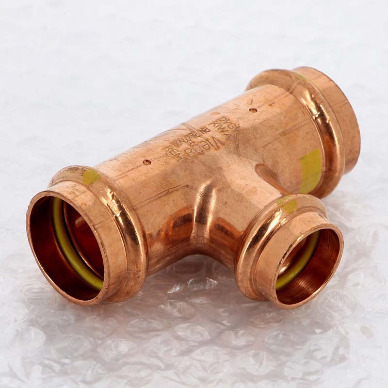 Тройник пресс медный Viega Profipress G 28x22x28 мм 346065