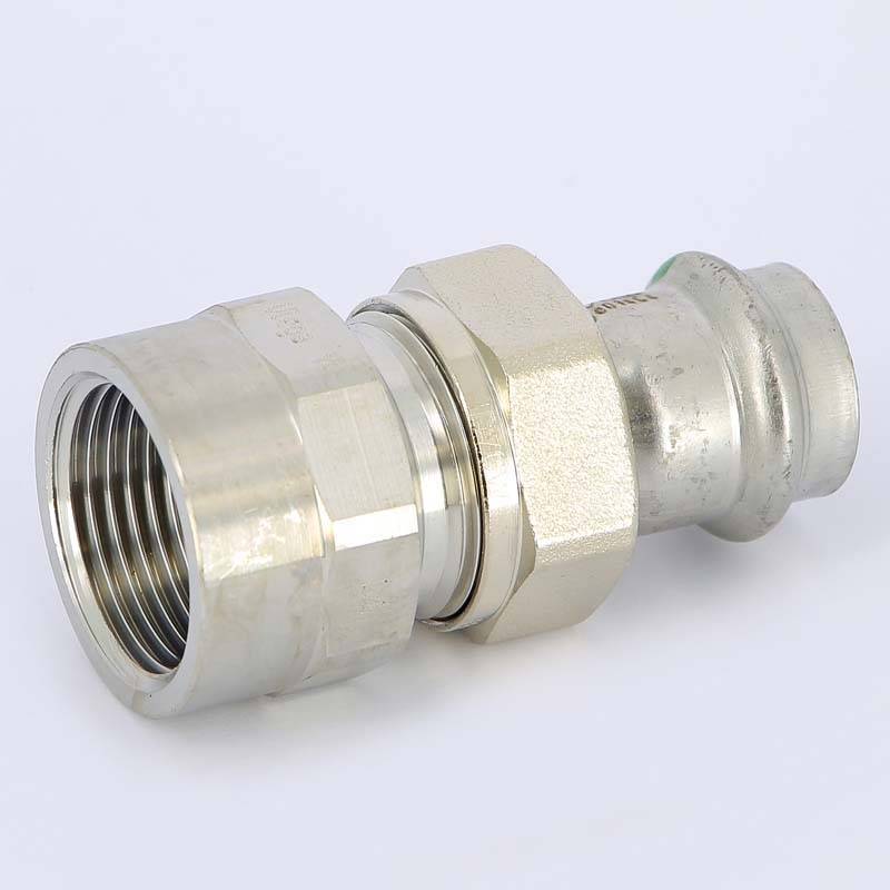 Муфта разъемная Viega Sanpress Inox 22х1 пресс-В с плоским уплотнением 437510