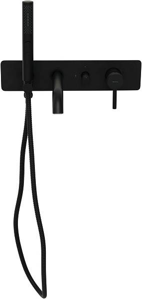 Смеситель для ванны с душем Allen Brau Priority излив 27.7 см черный матовый 5.31006-31