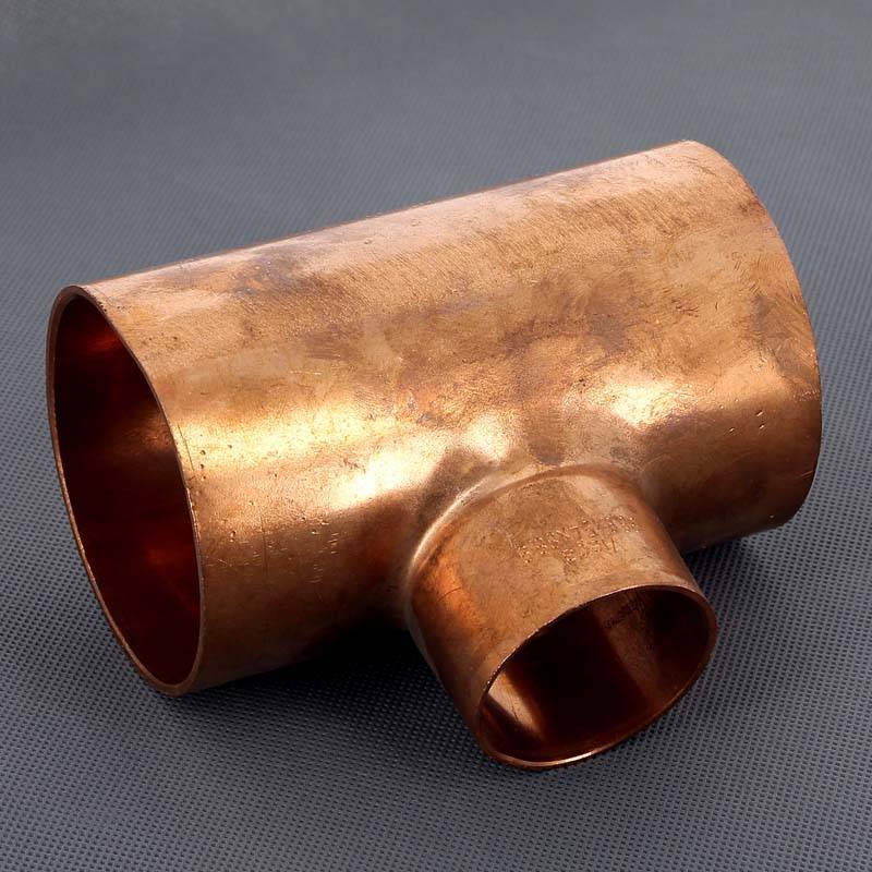 Тройник медный под пайку Viega 88.9х54х88.9 мм 634292