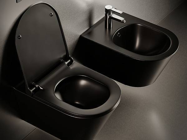 Биде подвесное Boheme Avva 35.5х53 см черный 974-B