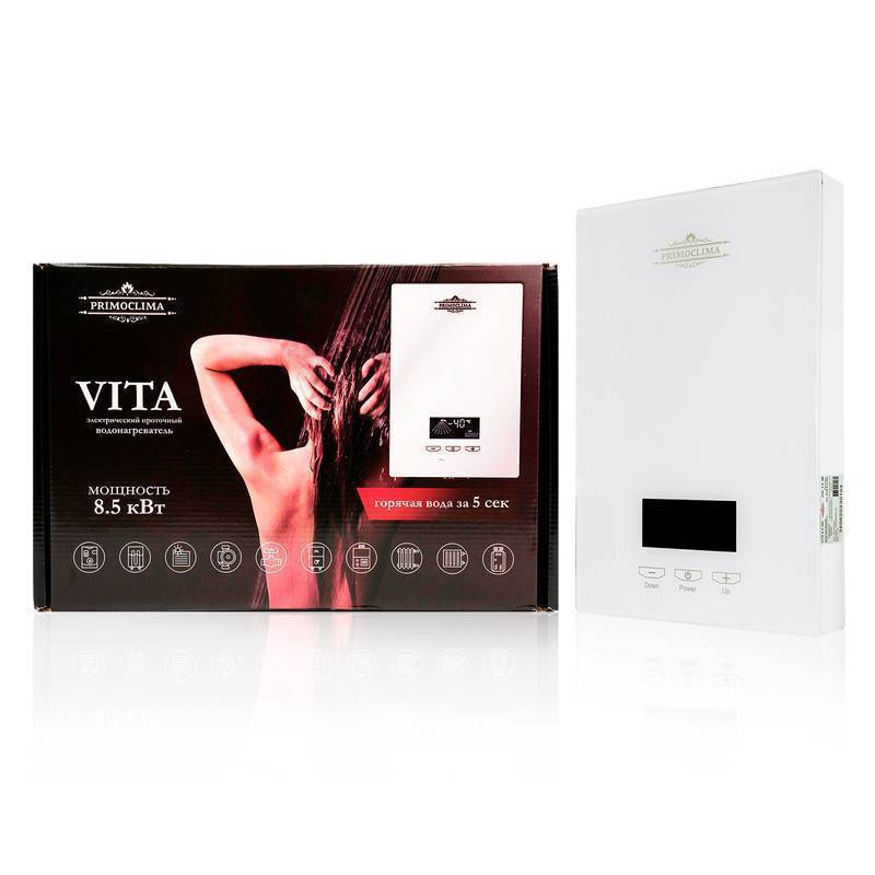 Водонагреватель проточный PrimoClima PC VITA 8.5 (W) белый 8.5 кВт 12560
