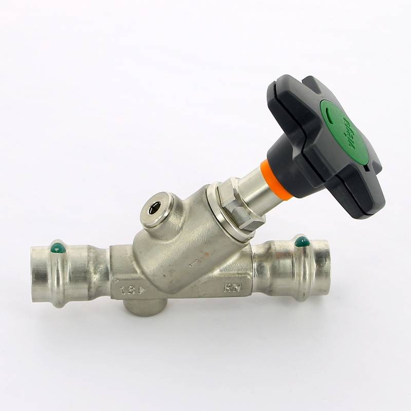 Вентиль наклонный пресс Viega Easytop Inox 18 мм нержавеющая сталь 757861