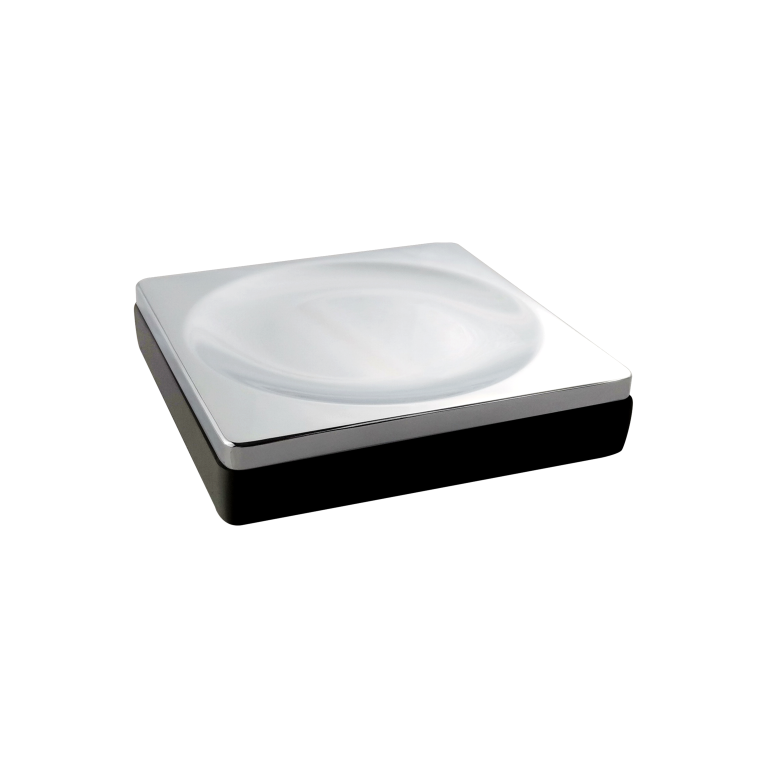 Мыльница Boheme 10960-B-CR настольная квадратная черный/хром 10960-B-CR