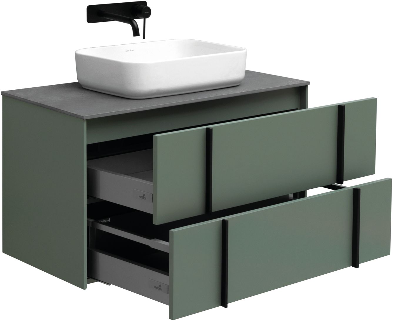 Тумба под раковину Allen Brau Reality 90x46.2x50 см олива 1.32006.CGM