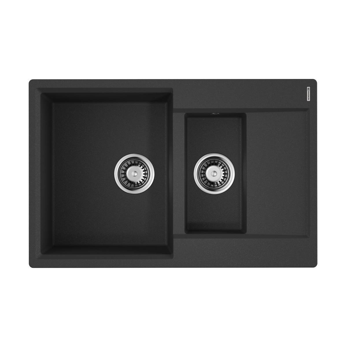 Кухонная мойка Omoikiri Daisen 78-2T-BL Tetogranit 78x51 см черный 4993535