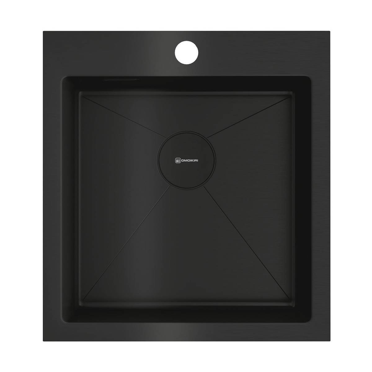 Кухонная мойка Omoikiri Akisame 46-GB нержавеющая сталь 46x51 см графит 4997012