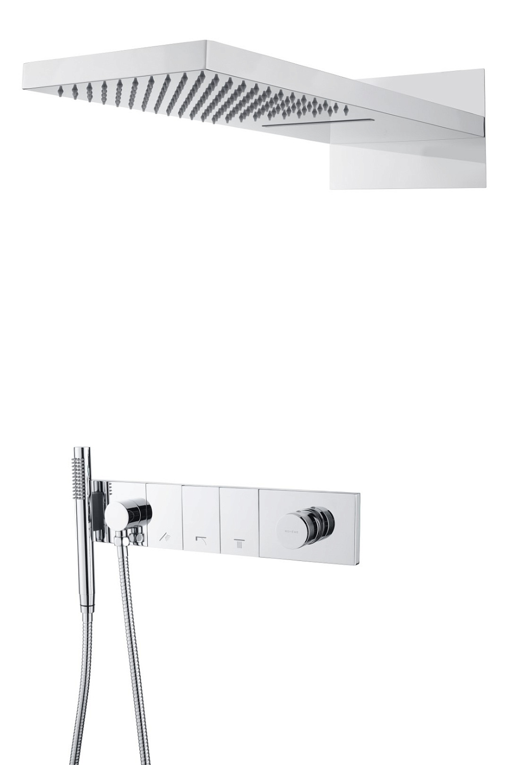 Душевой комплект со смесителем Boheme Zodiac трехпозиционный хром 132-CR