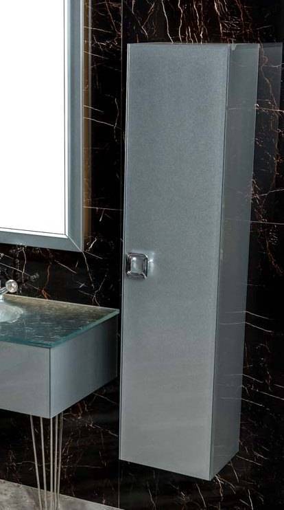 Шкаф-пенал подвесной Armadi Art Lucido 28.5х35х145 см серебро 772-SL