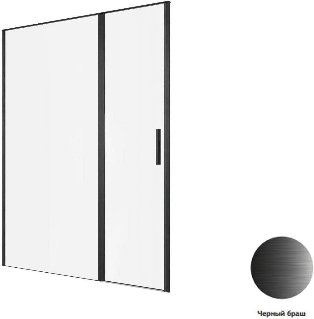Душевая дверь Allen Brau Priority 160x200 см черный стекло прозрачное 8 мм 3.31039.BBA