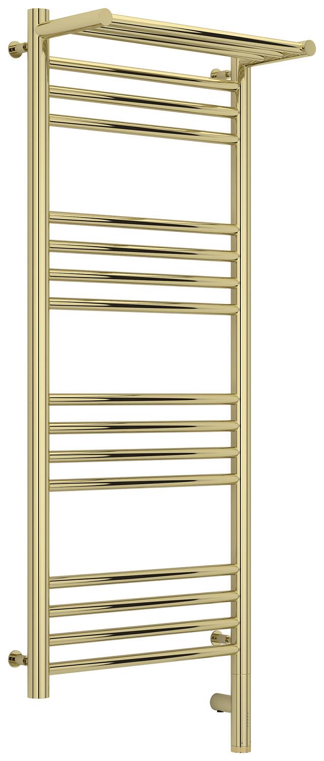 Полотенцесушитель электрический Сунержа Богема 3.0 с 1 полкой 432x1124 мм правый шампань 020-5807-1040