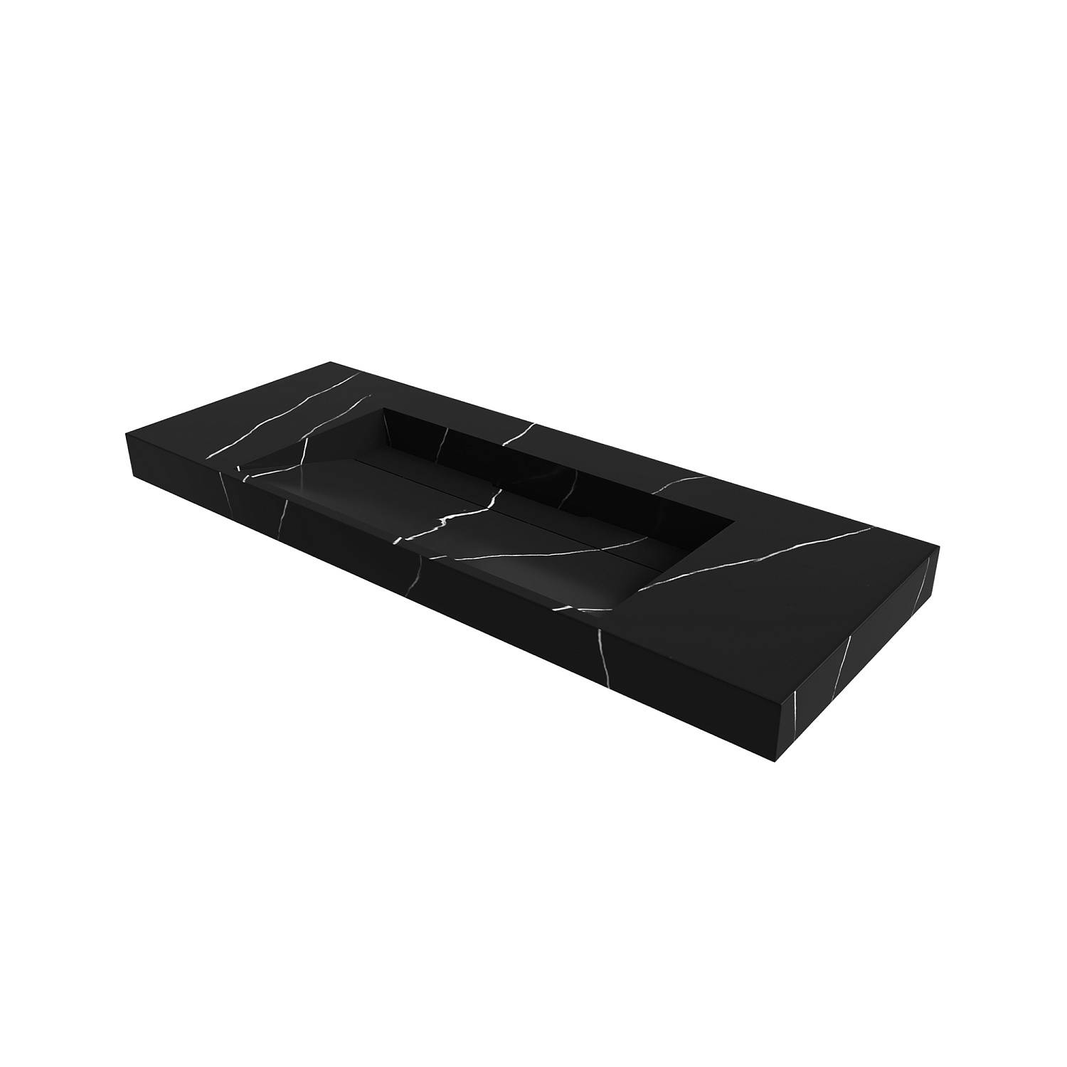 Раковина мебельная Armadi Art Flat 121х45.2х8 см прямоугольная nero 859-120-NM