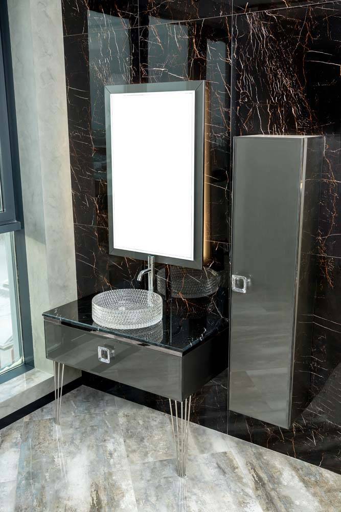 Столешница Armadi Art Lucido 101х52х8 см графит 853-100-GR