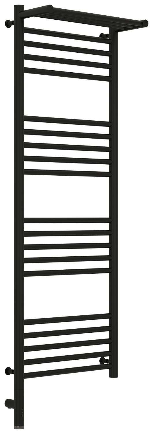 Полотенцесушитель электрический Сунержа Богема 3.0 с 1 полкой 43.2x132.4 см левый матовый черный 31-5806-1240