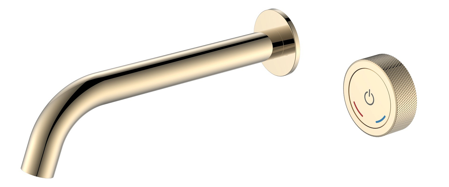 Смеситель для раковины Boheme Tech встраиваемый автоматический gold 158/2-G