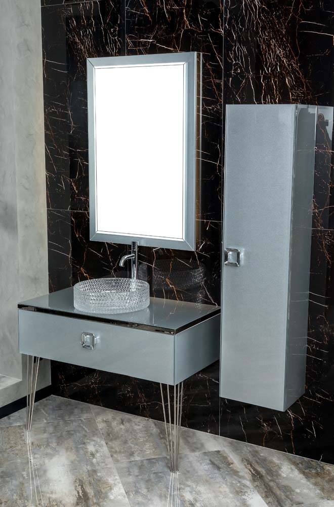 Столешница Armadi Art Lucido 101х52х0.8 см серебро 853-100-SL