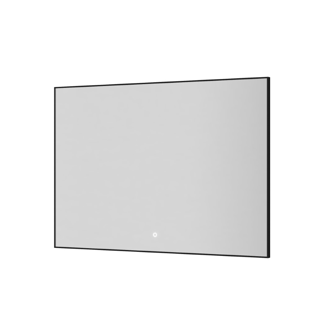 Зеркало прямоугольное Boheme с LED-подсветкой, сенсором и антизапотеванием 70x100 см черный 543-100-B