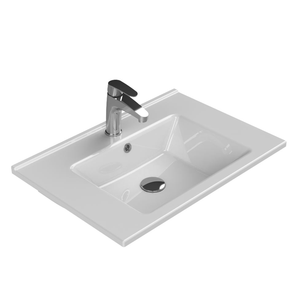 Раковина мебельная Armadi Art Capolda 65х46х16.5 см прямоугольная белая 876-065