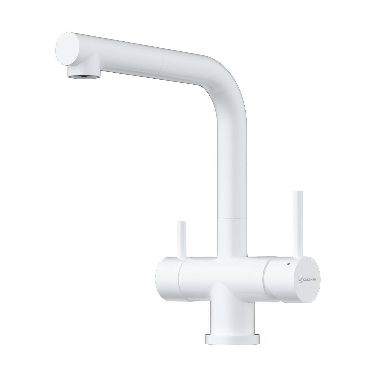 Смеситель для кухни Omoikiri Takamatsu-S-PW с выдвижным изливом под фильтр Pure White 4994357